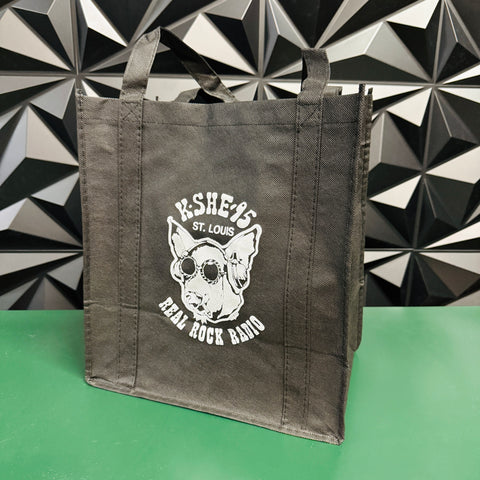 KSHE Black Reusable Tote Bag